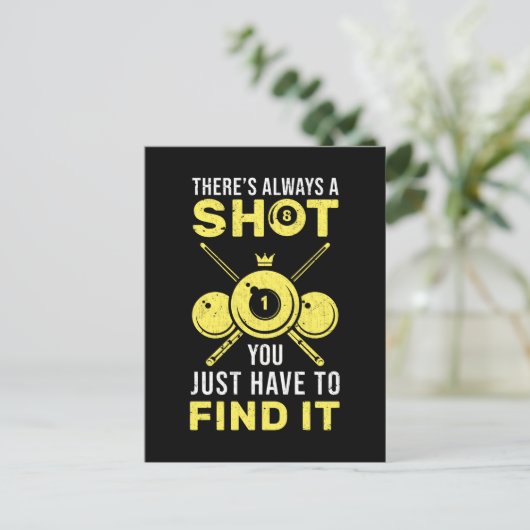 Billard King Funny 8 Ball Quote Briefkaart (Staand voorkant)