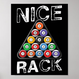 Billard Nice Rack Pool Biljart Humor Poster