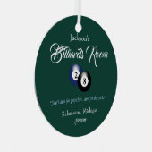 Billard Pool Homme Cave Ornement de Noël (Avant droite)