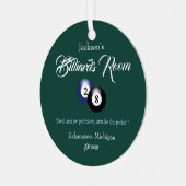 Billard Pool Homme Cave Ornement de Noël (Avant gauche)