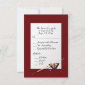 Billard RSVP avec choix d'entrée Rouge profond (Devant)