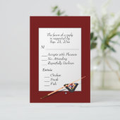 Billard RSVP avec choix d'entrée Rouge profond (Debout devant)