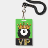 Billard VIP - Badge Lanyard Snooker (Avant avec lanière)