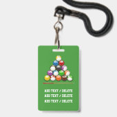 Billard VIP - Badge Lanyard Snooker (Arrière avec lanière)