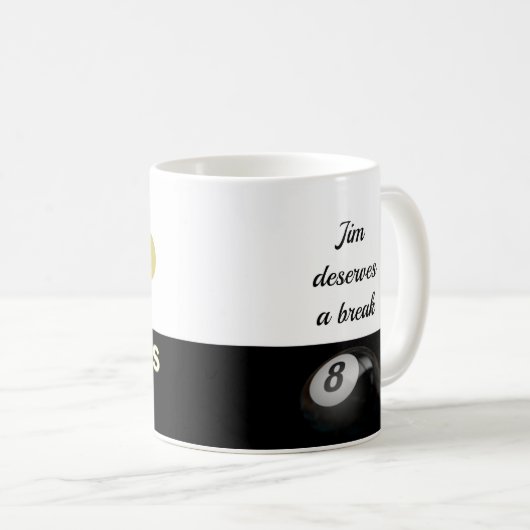 Billard VIP Customisé Coffee Mug (Devant droit)