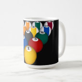 Billards/boules de piscine : Tasse faite sur (Devant droit)