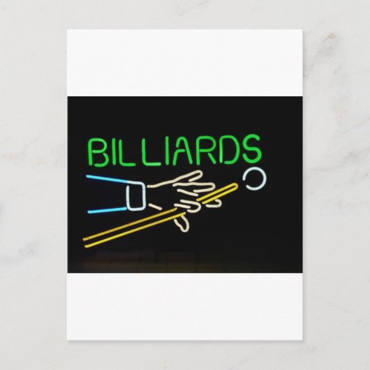 billards briefkaart (Voorkant)