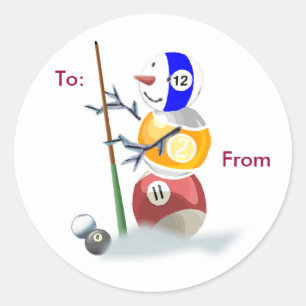 Billards Snowman Trousse de Noël Stickers