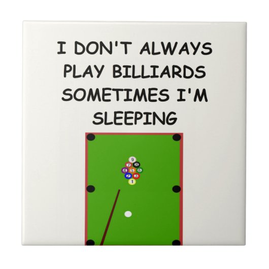 billards tegeltje (Voorkant)