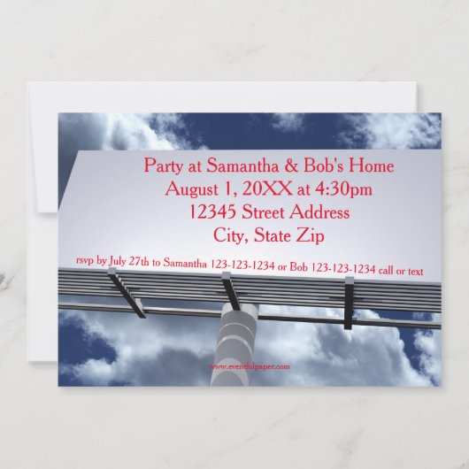 Billboard - Engagment Party Invitation Kaart (Achterkant)