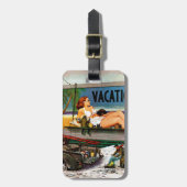 Billboard Painters in Winter van Stevan Dohanos Bagagelabel (Voorkant verticaal)