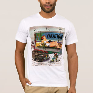 Billboard Painters in Winter van Stevan Dohanos T-shirt
