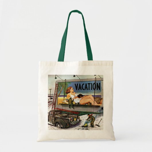 Billboard Painters in Winter van Stevan Dohanos Tote Bag (Voorkant)
