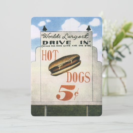 Billboard, werelds grootste drive in hotdogs (Staand voorkant)