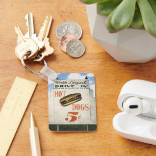 Billboard, werelds grootste drive in hotdogs Sleutelhanger