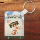  Billboard, werelds grootste drive in hotdogs Sleutelhanger (Achterkant)