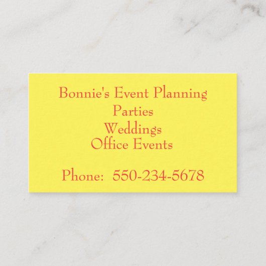 Billet à un Carte de visite de fête (Dos)