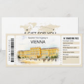 Billet Avion Vienne modifiable Carte d'embarquemen (Devant / Derrière)