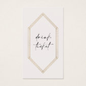 Billet bar Boire Jeton de mariage Carte de récepti (Devant)