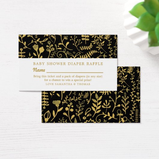 Billet Black & Gold Oriental Floral, Repas de couc (Bureau)