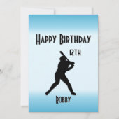 Billet bleu Baseball Anniversaire Fête Invitation (Devant)