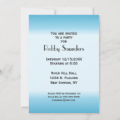 Billet bleu Baseball Anniversaire Fête Invitation (Dos)