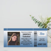 Billet Bleu de la fête de graduation Invitation av (Debout devant)