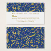 Billet Blue & Gold Oriental Floral, Déchets (Devant & derrière)