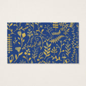 Billet Blue & Gold Oriental Floral, Déchets (Dos)