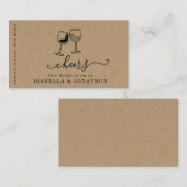 Billet boisson, Carte de visite de bon d'alcool gr (Devant / Derrière)