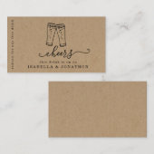 Billet boisson, Carte de visite de bon d'alcool gr (Devant / Derrière)