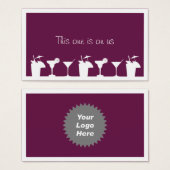 Billet boisson cocktail d'entreprise violet (Devant & derrière)