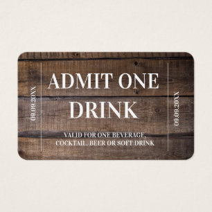 Billet boisson Mariage Rustic Drink
