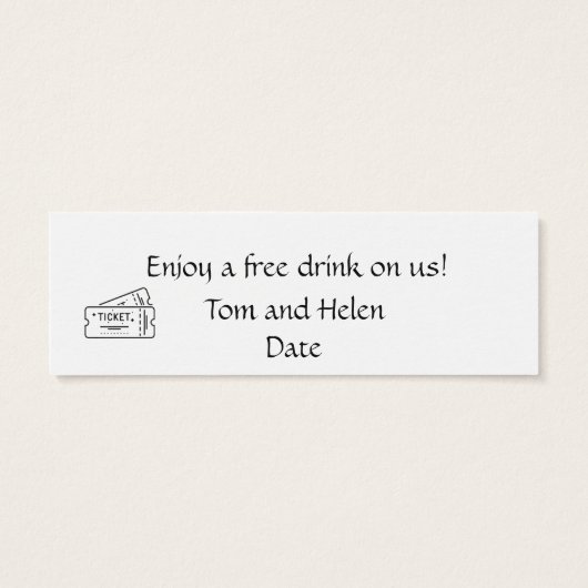 Billet boisson - Profitez d'une boisson gratuite s (Dos)