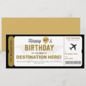 Billet Cadeau Anniversaire Carte Carte Pass Embarq (Devant / Derrière)