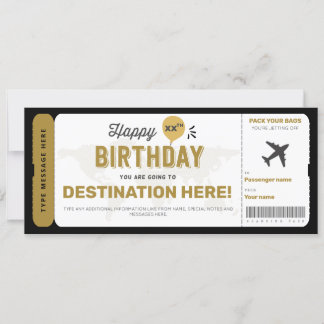 Billet Cadeau Anniversaire Carte Carte Pass Embarq
