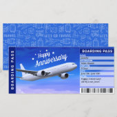 Billet cadeau Anniversaire de la carte d'embarquem (Devant / Derrière)