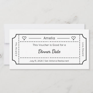 Billet cadeau, carte de billet cadeau personnalisé