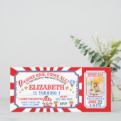 Billet Carnaval Cirque Invitation Anniversaire (Debout devant)