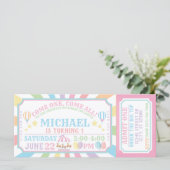 Billet Carnaval Cirque Invitation Anniversaire (Debout devant)