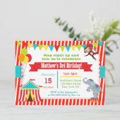 Billet Carnaval Cirque Invitations de fête d'anniv (Debout devant)