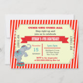 Billet Carnaval Cirque Invitations de fête d'anniv (Devant)