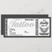 Billet Carte Cadeau Certificat Chèque Tatouage de (Devant / Derrière)