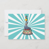 Billet Circus fête d'anniversaire Merci carte de b (Dos)