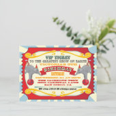 Billet Cirque ou Carnaval Invitation Anniversaire (Debout devant)