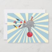 Billet Cirque ou Carnaval Invitation Anniversaire (Dos)