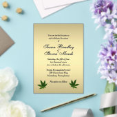 Billet Classy Gold Weed Faire-part de mariage (Insitu (Mariage))