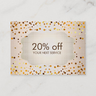 Billet Coupon Or Confetti Bons de réduction Cadeau
