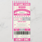 Billet d'anniversaire à thème sport Invitation (Devant / Derrière)