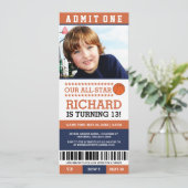 Billet d'anniversaire Basketball Invitations (Debout devant)